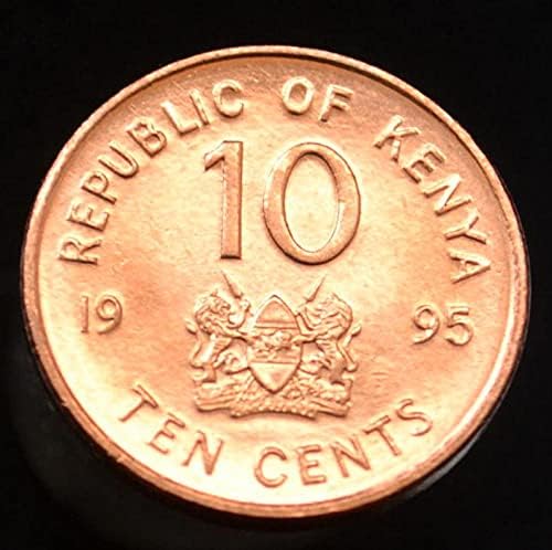 Монети Кения 10 Точки 1995 Характер на Нова Африканска Монета Бронзова 16,6 мм, Малък Диаметър