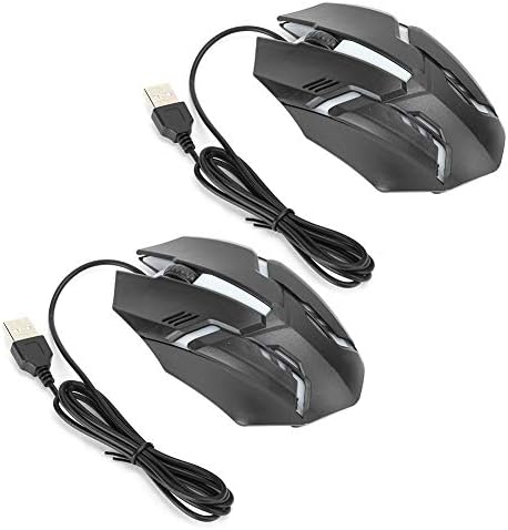 Жичен Детска Мишката Serounder, Ергономична Оптична Мишка USB, Детска Мишка с цветна подсветка, 3 Клавиши, за да Регулирате DPI До 1000 DPI