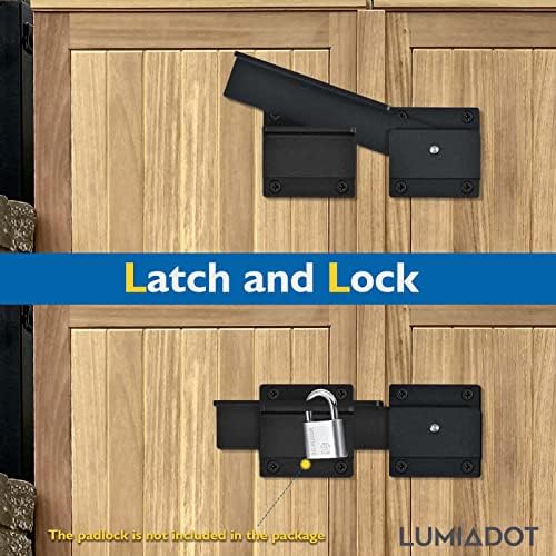 Lumiadot флип-надолу Ключалка за врата с отвор за да се Монтира ключалка, 2 опаковки, 3,5 мм, от ултра силна Алуминиева Сплав,