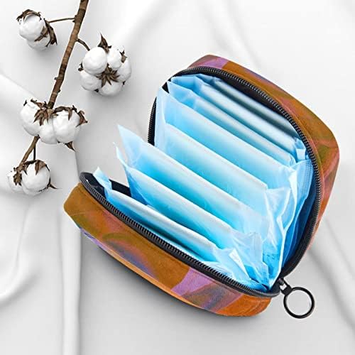Чанта за съхранение на Хигиенни Кърпички ORYUEKAN, Преносим Чанта за съхранение на Менструалния Купа за Жени и Момичета, Абстрактно