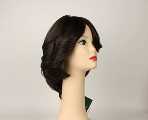 Европейският перука от човешка коса Freeda-тъмно кафяво Olivia 2000, многопосочен отгоре от кожа, размер M