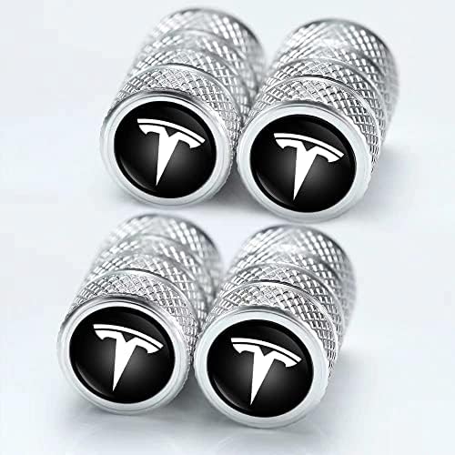Капачки за вентили за автомобилни гуми, Капак, състав, Форма, лого дизайн, Съвместим с Автомобилни Аксесоари Tesla Model Y X S 3 Серия