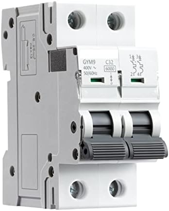 Автоматичен прекъсвач ZAAHH Gym9 2p 6ka с отключающей способност MCB на Din-шина Мини-автоматичен превключвател 6a-63a ac адаптер тип (Цвят: