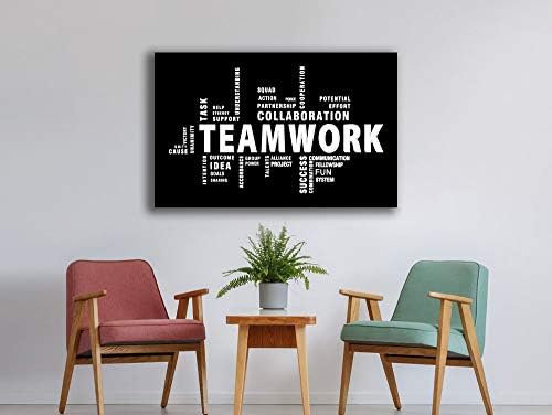Работа в екип Платно Стенно Изкуство - Големи Мотивиращи Цитати В Рамка Модерен Начало Декор - Вдъхновяващи Плакати Декор За Офис