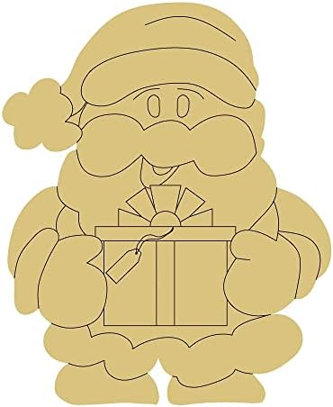 Дядо Дизайн по Подобие на Деколте 1 Предмет В опаковка Врата Закачалка Коледен Декор Празнична Незаконченная Дървена форма от МДФ Стил на платното 19 Изкуство 1 (24 )