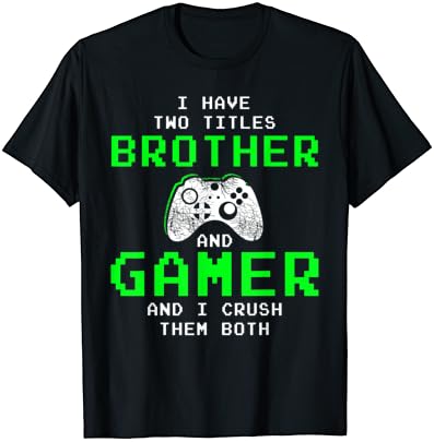 Тениска Смешни Gaming Brothers Tee - Подаръци Геймъри за момчетата-тийнейджъри, Тениска с къс ръкав
