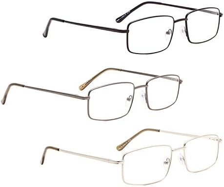 LUR 7 Опаковки очила за четене без рамки + 3 опаковки на метални очила за четене (общо 10 двойки ридеров + 0,75)
