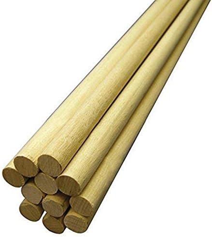 Продукти Hygloss Дървени Пръти, използвани за вещества - Необработени пръти от естествено дърво - 3/8 x 12 см, 1000 бр. В опаковка