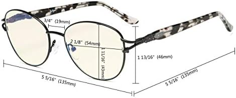Компютърни Очила За четене Eyekepper, Четци със Синьо Светофильтром, Стилни Дамски Кръгли Очила Cateye, Лилаво + 1,50