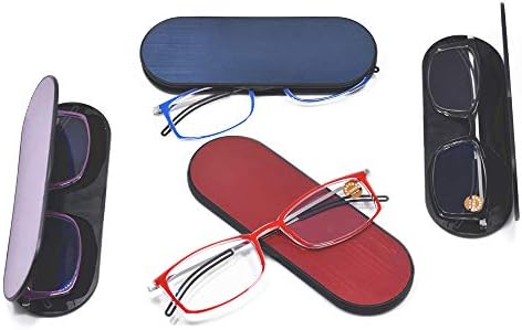 Qi Song 3 мм ултра-тънки слънчеви очила за четене със защита от сините лъчи, слънчеви очила унисекс, в изключителния твърд калъф