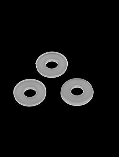 Aexit Бели Кръгли Шайби Самозалепваща Найлон Полагане на Плоска Шайба петя Пръстен 3 x 8 x Плоски Шайби 1 мм, 50 бр.