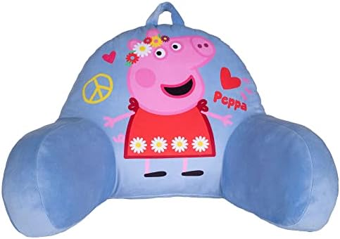 Детска възглавница за почивка на гърба с свинкой Пеппой за четене и гледане на телевизия – Възглавница за почивка на легло с подлакътници за