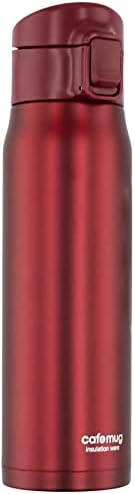 Бутилка-чаша Pearl Metal HB-4039, Червена, 16,9 течни унции (около 500 мл), 16,9 течни унции (около 500 мл), Кафеена чаша One Touch