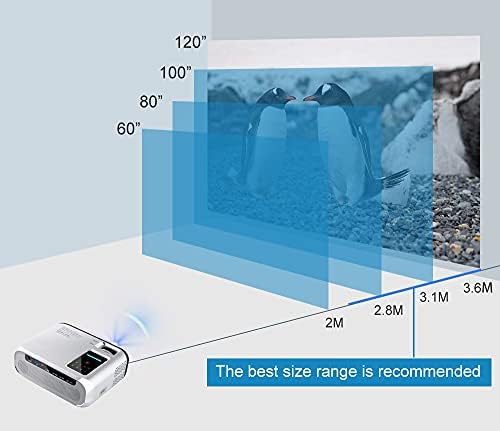 Проектор XDCHLK LED Mini Micro е Преносим видео проектор с USB за Игрални филми за Домашно Кино