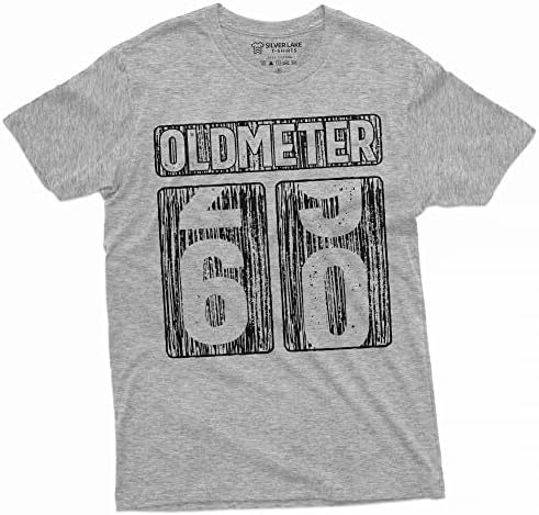 Мъжка тениска за Честването на 60-годишнината от Рождението на Забавна Тениска с Одометром, Възрастова Тениска За татковци и Дядовци,