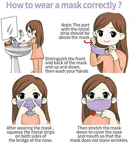 3-Слойна Нетъкан Еднократни кърпи за лице, 50 бр., Тканевое покритие, Не стирающиеся, дишащи, които предпазват от прах, за възрастни