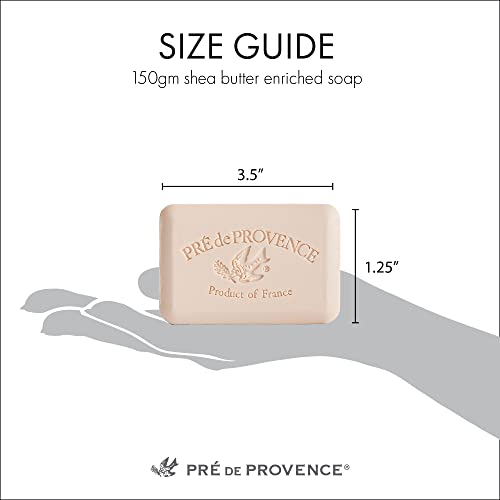 Част от сапун ръчно изработени Pre de Provence, Натурален френски грижа за кожата, Обогатен с органично масло от шеа, четири