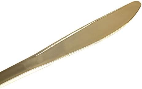 KAO Mart Златни Пластмасови Ножове 50 Опаковки от заведения за хранене Ножове, прибори за хранене за Еднократна употреба, Сверхпрочных