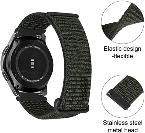 Каишка за часовник MroTech велкро 22 мм и 20 мм и е съвместима с Samsung Gear Watch/Подмяна на каишка Galaxy Watch, за Huawei Watch