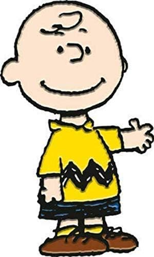 Эмалевая жени Peanuts Charlie Brown, лицензирана Aquarius NIP.875 инча x 1,125 инча BX14
