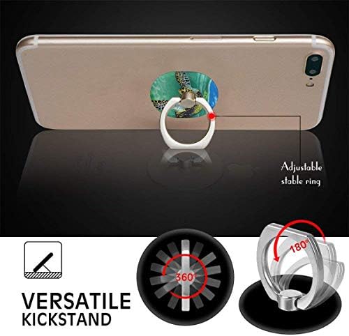 Държач за пръстени, пръстен за гмуркане с костенурката, държач за мобилен телефон, регулируема завой на 360 °, поставка за халки на