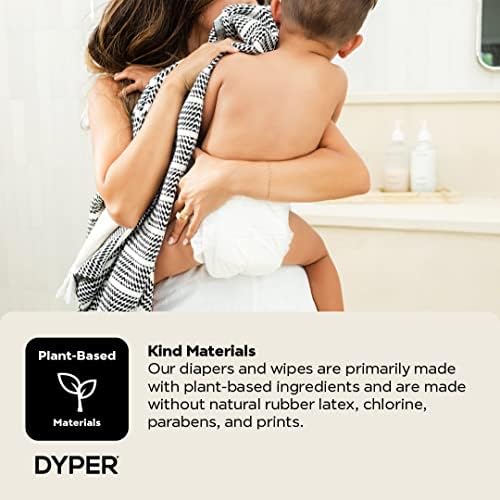 Бебешки Пелени от вискоза DYPER от Бамбук Размер 3 + 1 пакет Мокри Кърпички | Естествени съставки|, Изработени от материали