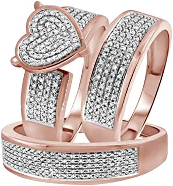 2023 Нов дамски Блестящ Диамант С Пълен Набор от Диаманти, Пръстен с Двойно диамантен пръстен, Пръстен с Обещанието, Пръстен
