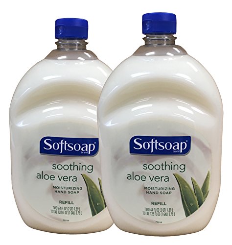Softsoap Сапун за ръце Успокояващ с Алое Вера Овлажняващ Сапун за ръце Зареждане 64 Течни унции (опаковка от 2 броя)