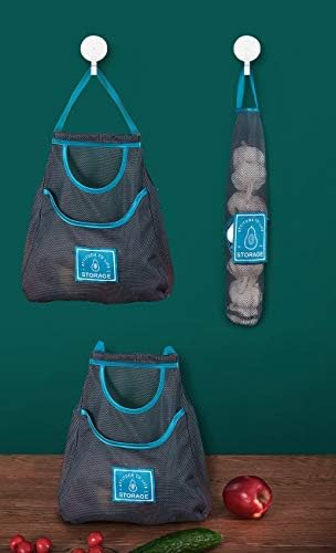 Queenwish / за Многократна употреба на окото чанти от 3 теми, окачени чанта за съхранение, кухненски плажни чанти за плодове и зеленчуци,