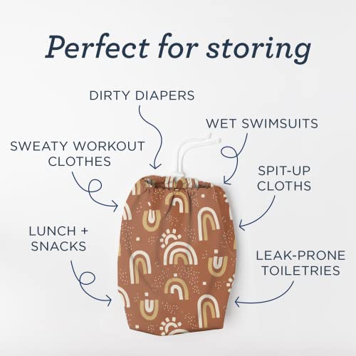 Esembly Ditty Bag Duo, Водоустойчив Мокри и Сухи пакети за Филтър Памперси, Мръсни детски аксесоари, бански костюми, спортни дрехи, тоалетни