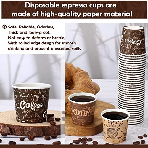 Чаши за кафе Dingion 900 В опаковка, 4 грама, Малки Хартиени Чашки за Еспресо, за Еднократна употреба Чаши за топли и Студени