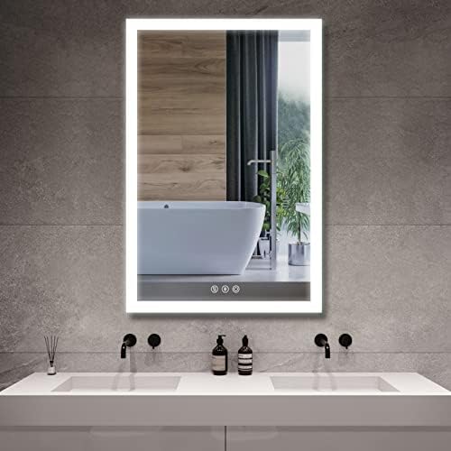 Огледало за баня D ' amour 24 x 36 Led подсветка, която е в списъка на ETL, фарове за Мъгла фарове, Умно Огледало за Баня, Тоалетен огледало
