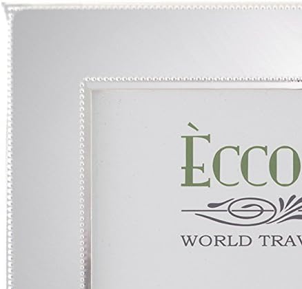 Рамка Eccolo World Traveler със Сребърно покритие, с Капацитет Снимка с размери 4 на 6 инча, Микрошарики