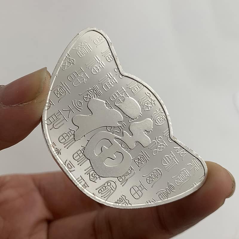 2021 Зодиакальная Грозна Крава, сребърно покритие Възпоменателна монета, за да забогатеят, Монета Сто Благословии Особена форма,