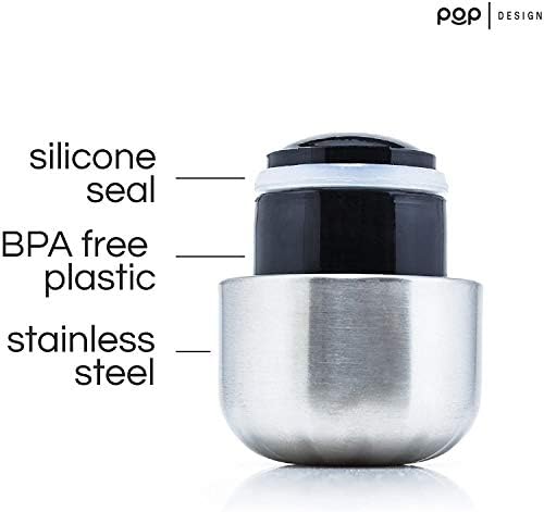 Капачка за бутилка POP Design 25 грама, Запечатани на кутията С вакуумна изолация с двойни стени, Неръждаема стомана, не съдържа BPA,