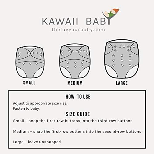 KaWaii Детска опаковка от 12 бамбук, дървесни въглища, един размер джобен филтър черупки за памперси, по-малко миризми и петна, без течове,