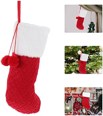 Чанти за Пълнене на Отглеждане NUOBESTY, Коледни Чорапи, Подарък чанта за Коледни Чорапи, Голям Коледен Чанта за Чорапи, Подарък Чанта