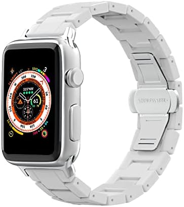 Aottom Съвместим за Apple Watch каишка 42 мм 44 мм 45 мм Керамичен каишка iWatch За жени И Мъже От Неръждаема Стомана, с метална