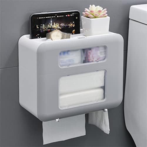 GENIGW Стоки от първа необходимост, с монтиран на стената Кутия за хартиени кърпи за ръце Тоалетна Полк за тоалетна хартия,