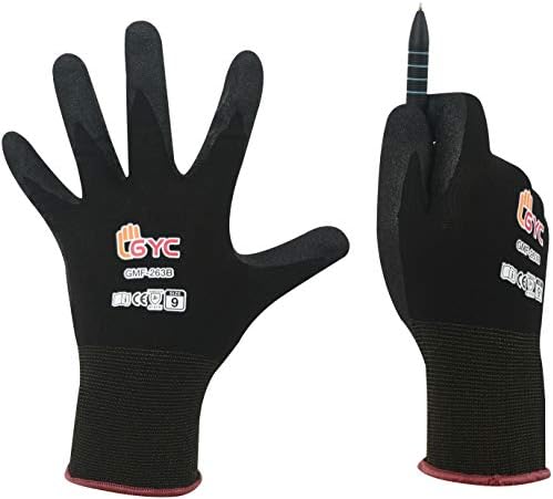 Предпазни работни ръкавици GYC за бродерия, градинарство, с маслен и сух изземване, с нитриловым микропокрытием - Опаковка от 10 двойки -