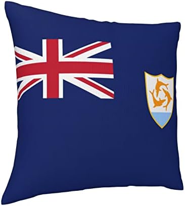 Флаг Ангильи Мека Удобна Двустранен Плюшен Калъфка за възглавница със силна домашна Практичност 18 X 18 инча