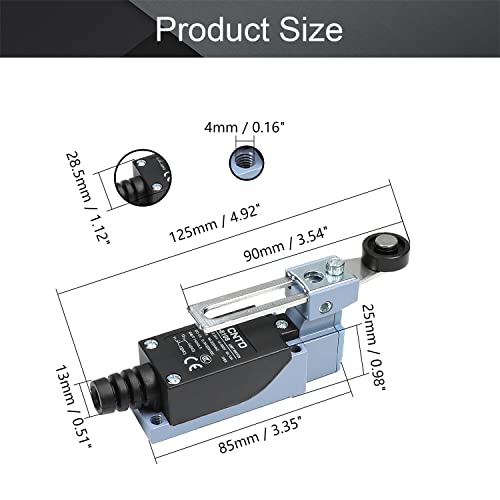 Изберете от 4 на Предмета TZ-8108 крайния изключвател Регулируема Сачмен Лост 1NC + 1NO за CNC 3D Принтер Вратата, Ключ