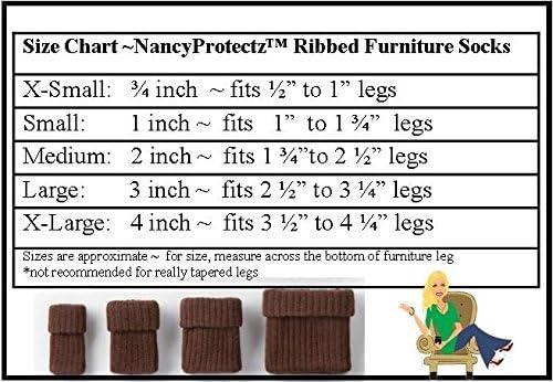 Малък / Шоколадово-кафяво, патентован NancyProtectz, с прорезиненными дръжки / на пода протекторами за крака на стола. Оригинален