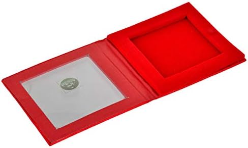 KESAR ZEMS Позлатен Енергийна Шри Сампурна Рог Нашак Янтра в Червена Кадифена хубав (15 x 15 x 0.1 cm) Златисто кафяво