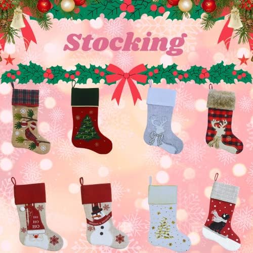 Удобни Чорапи с Снежинками от полиестер Удобни Hour 11Лъжици цвят за Коледната украса, Бял, Колекция за зимните празници