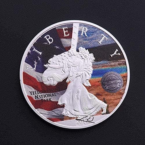 Национален парк на САЩ Статуята на Свободата сребърно покритие Възпоменателна Монета Чуждестранна Златна и Сребърна Монета, Монета Запомнящо