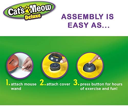 Cat ' s Meow - Играчка за котки с моторизираната пръчка, автоматично изключване за 30 минути, 3 Настройки за скорост, играчка,