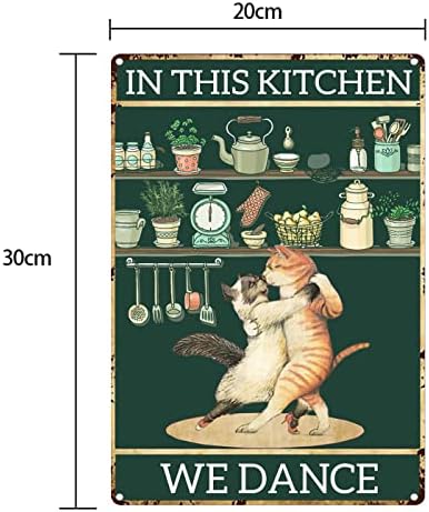 Лидице Знак Смешно Котка На Тази кухня, Ние Танцуваме Ретро Плакат, Обичам да Готвя Ретро Плакат, Обичам Котка Ретро Плакат, Подарък