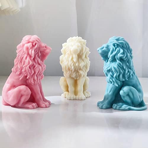 Лъв 3D свещ мухъл сапун мухъл животно, Лъв мухъл, силиконови форми за смола, глина мухъл свещ мухъл ръчно изработени сапун