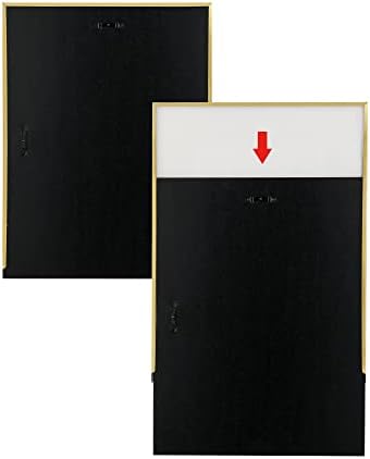 Алуминиева рамка за снимка Bowenturbo 12x16 с подложка за снимки с размер на 8x12 - Пилообразные закачалки, Метална рамка (Brushe Gold, 1 опаковка)